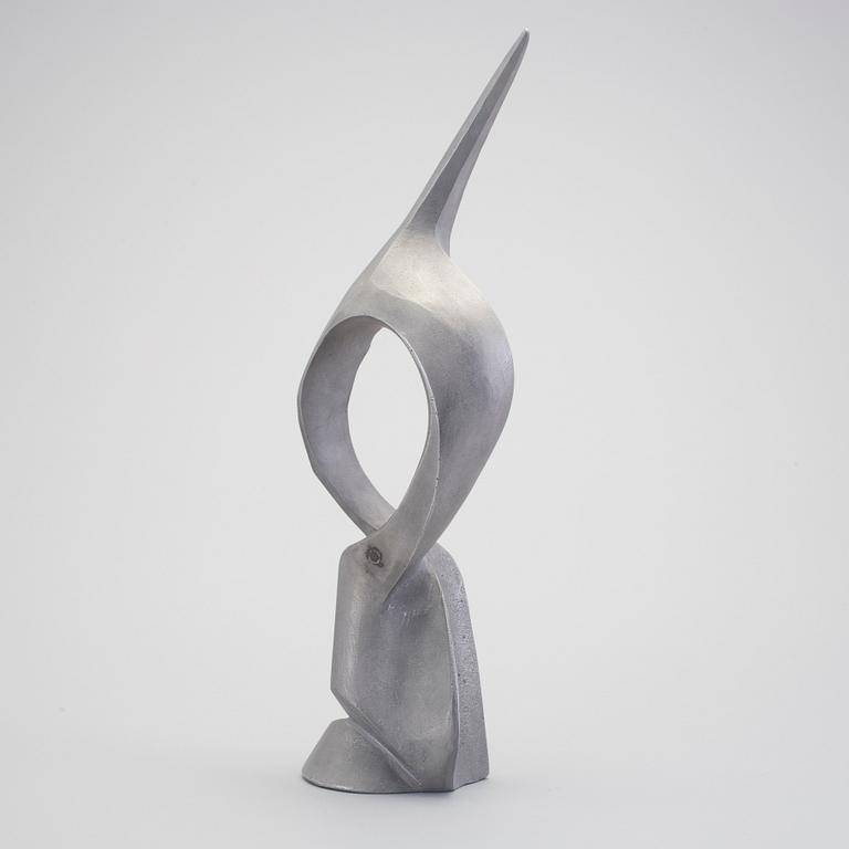 A JOHAN HELMER ZACKRISSON, "JACK ZAN" polished aluminium sculpture, signed.