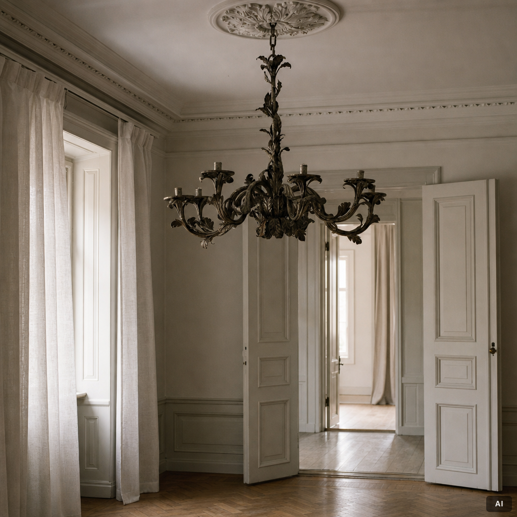 A Rococo style chandelier, France, 20th century.