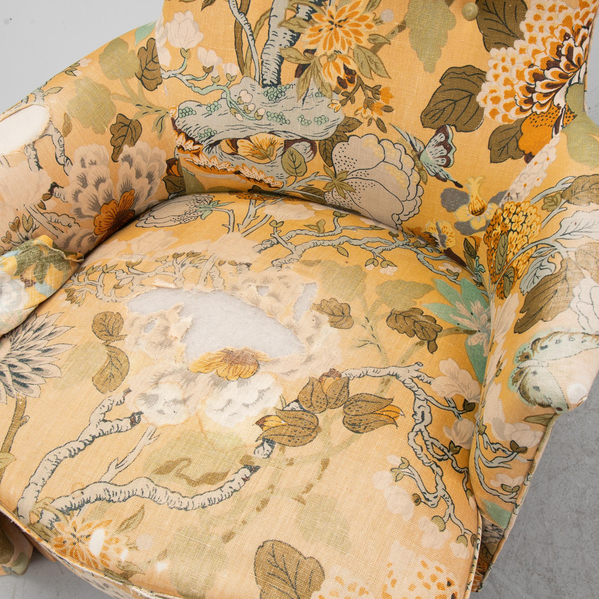 Carl Malmsten, a 'Farmor' easy chair, second part of the 20th Century.