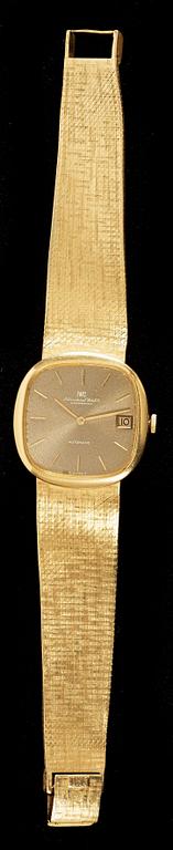 ARMBANDSUR, herr, IWC (International Watch Company), automatisk, 18k guld. 1960-tal. Vikt 85g.