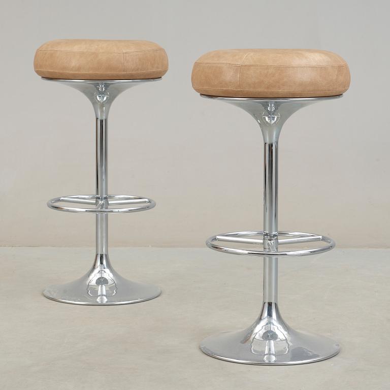 BARSTOLAR, ett par, "Saturnus", Johansson Design, Markaryd, 1970-tal.