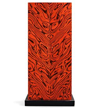 1031. Ettore Sottsass, a red and black lacquered "Nairobi" cabinet by Zanotta, Italy, post 1989.