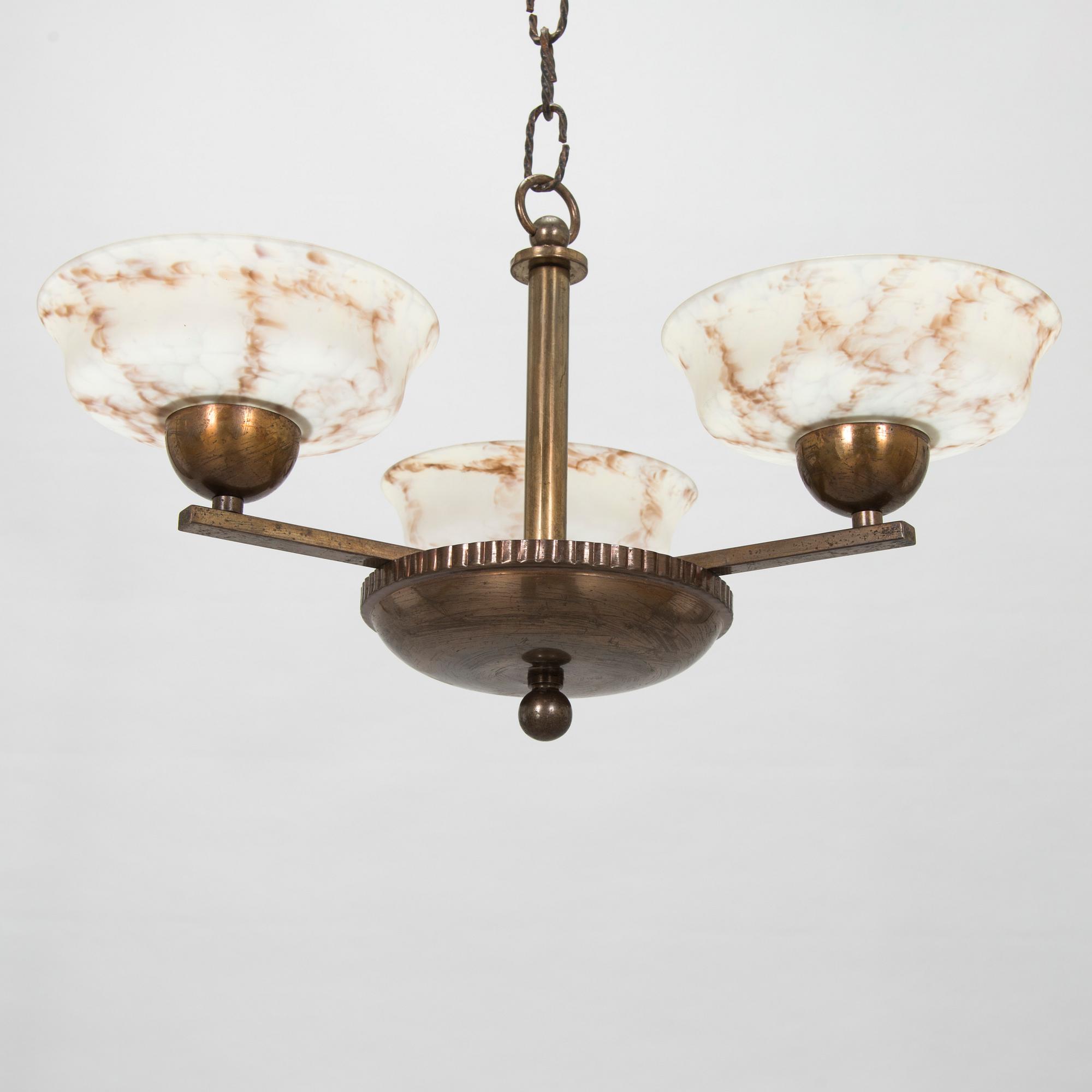 Paavo Tynell, taklampa, modell 1409/3 Taito 1930-tal.