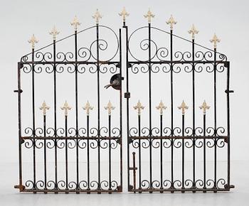 GRINDAR, ett par, smidesjärn, 1920/30-tal.