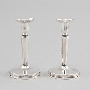 LJUSSTAKAR, ett par, silver, Markströms Guldsmeds Ab, Uppsala, 1955.