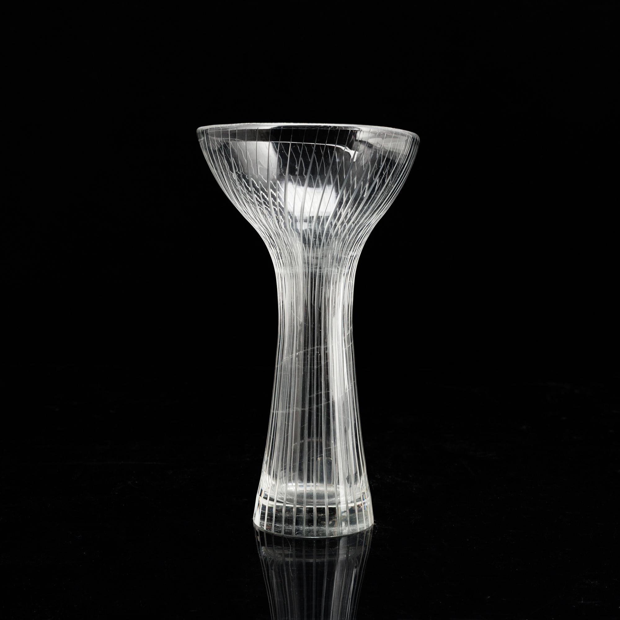 A Tapio Wirkkala glass vase, Iittala 1950´s.