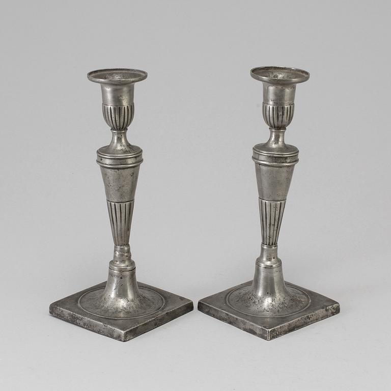 A pair of late 18th century Gustavian Candlesticks.