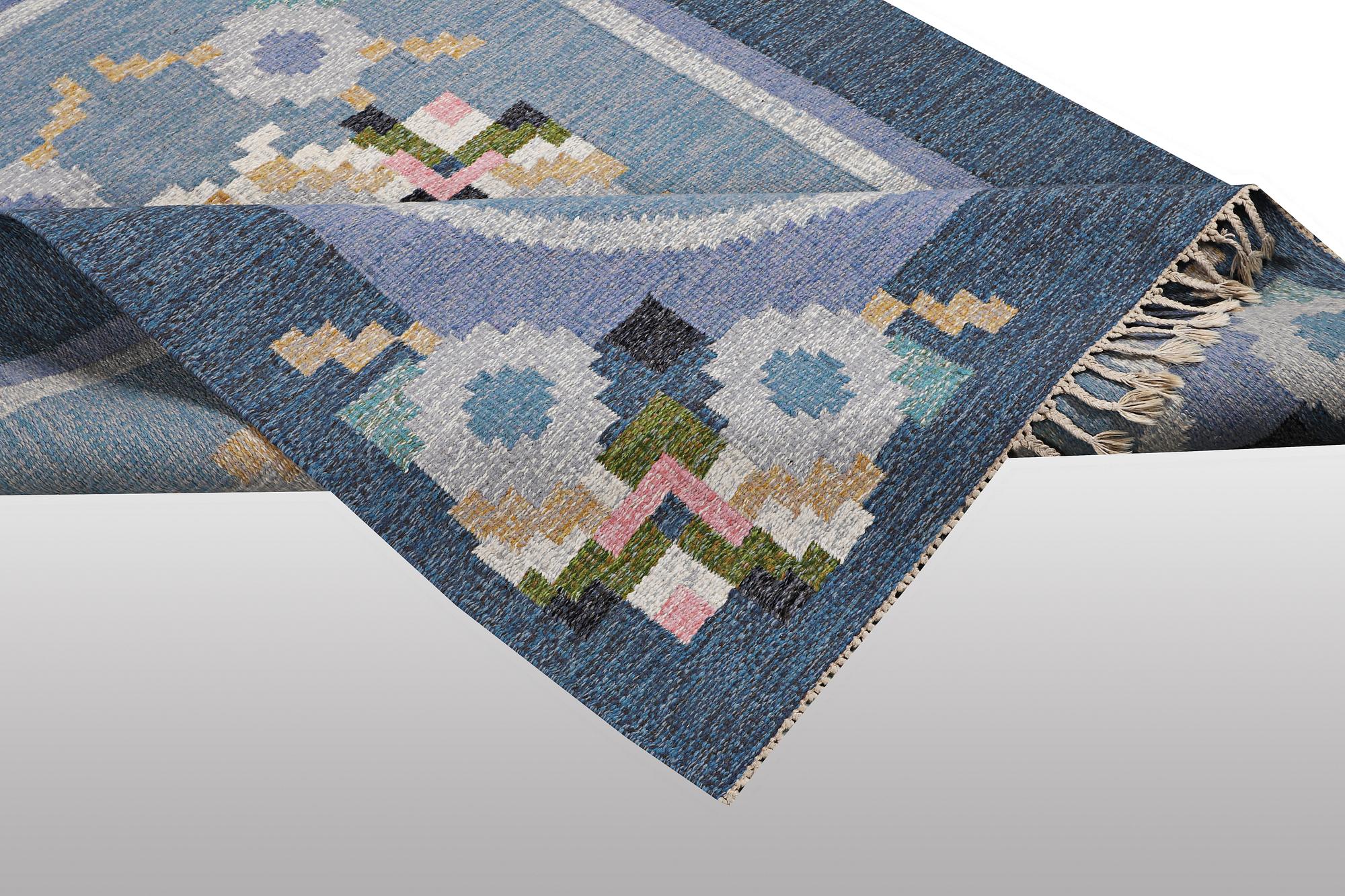 Ingegerd Silow, matta, slätväv, signerad IS, ca 230 x 170 cm.