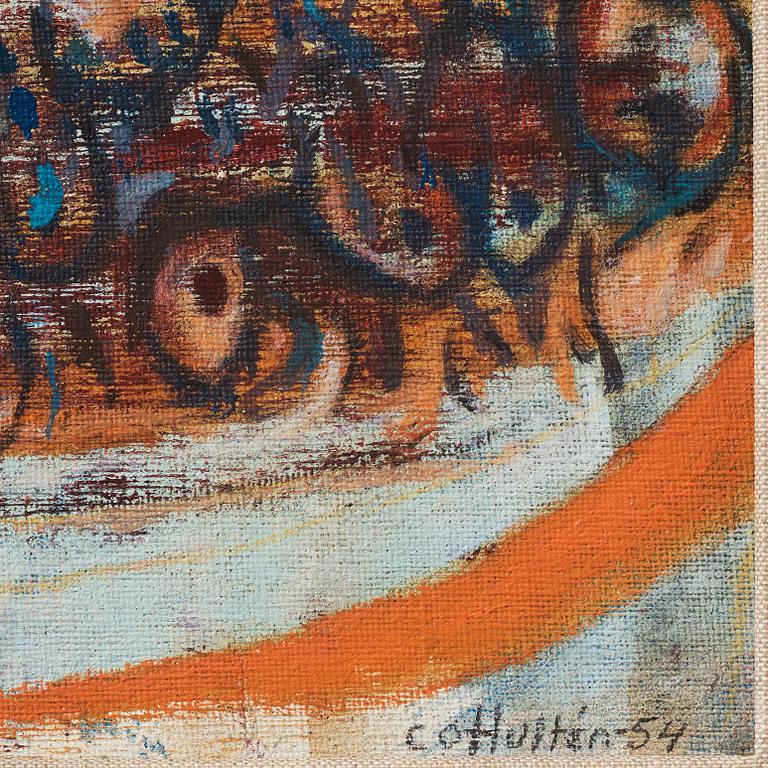 CO Hultén, oil on canvas laid on panel, signed and dated -54.