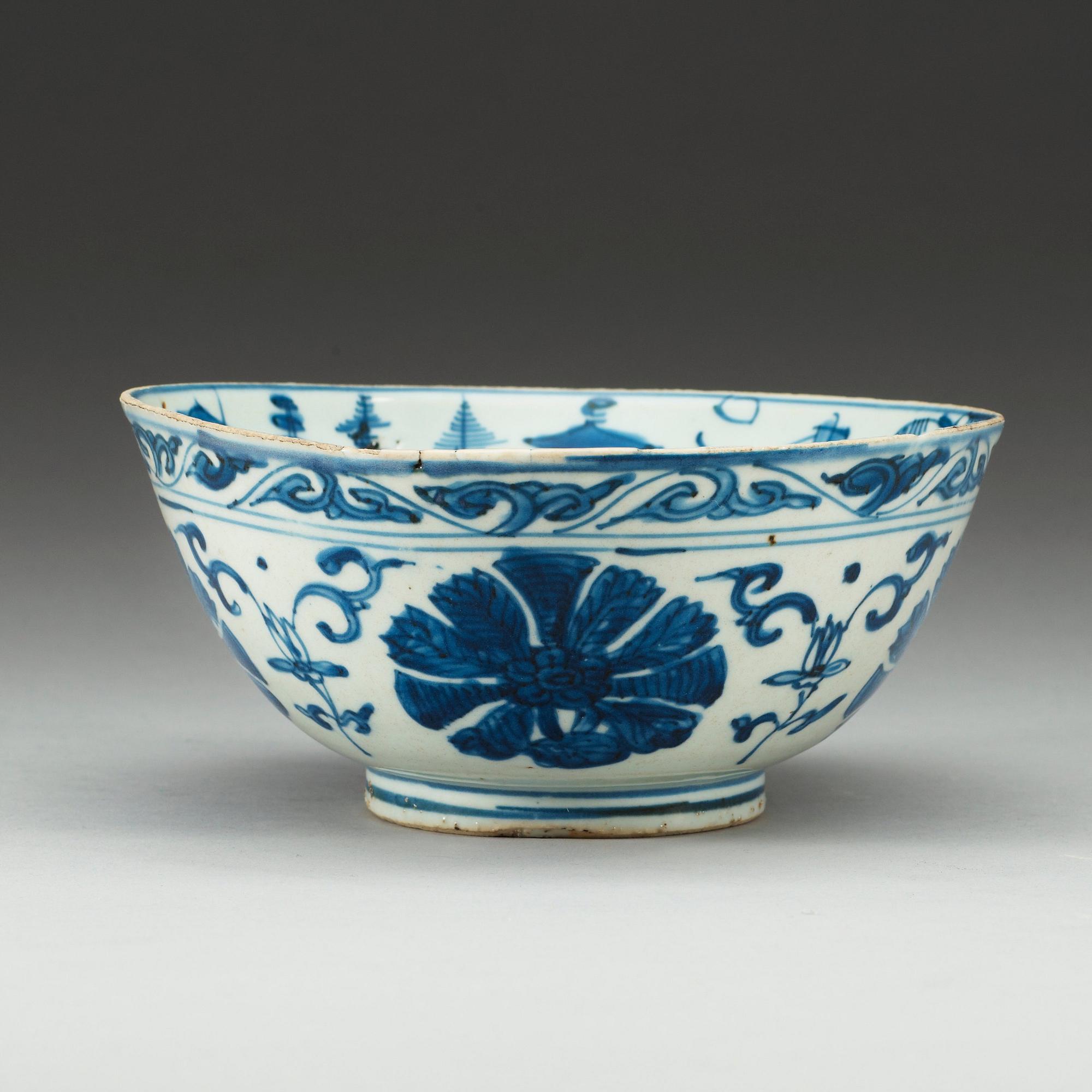 SKÅL, porslin. Transition, 1600-tal.