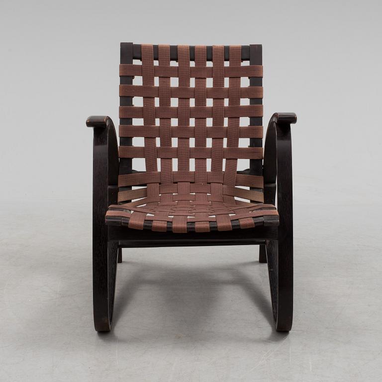 A 1930s easy chair by Jan Vanek.