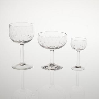 GLASSERVIS, 16 delar, "Kilta", Göran Hongell, Karhula - Iittala. Formgiven 1947. I produktion 1947-1966.