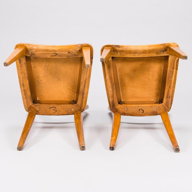 A pair of late 1940s chairs by Erkki Huttunen Architectural Office.