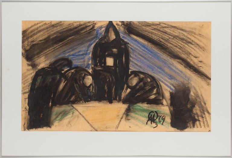 Olavi Martikainen, mixed media, signed and dated -69.