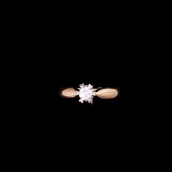 RING, 18K guld, diamant 0,27 ct, Kultakeskus. Vikt ca 4,6 g.