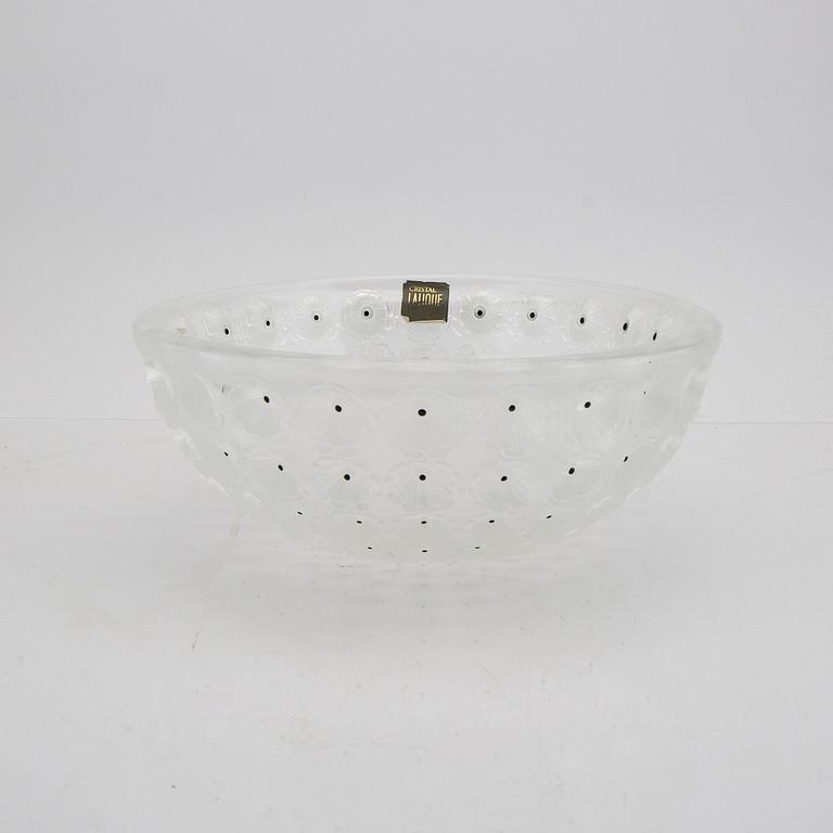 René Lalique, bowl "Nemours", France, second half of the 20th century cast glass.