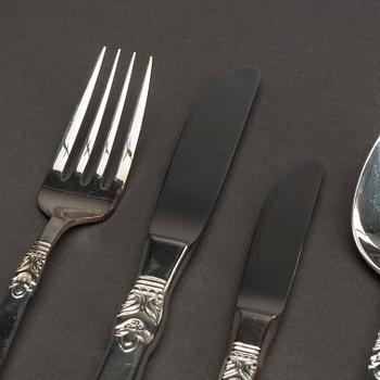 BESTICKSUPPSÄTTNIG, nysliver 48 delar.