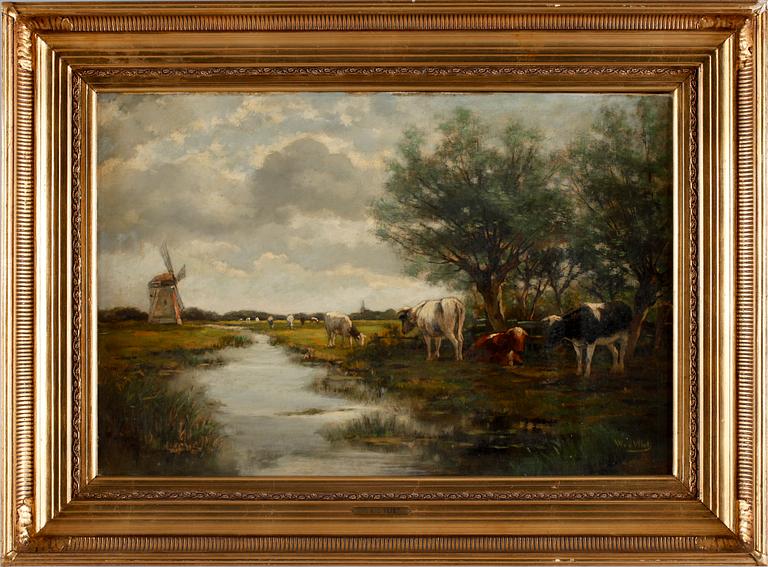 WILLEM VAN DER VLIET, olja på duk. Sign, Holland, 1800/1900-tal.