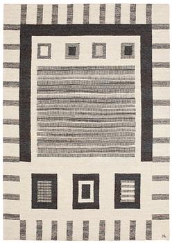 825. RUG. Rölakan (flat weave). Signed MÅ. Sweden 1950's-60's.