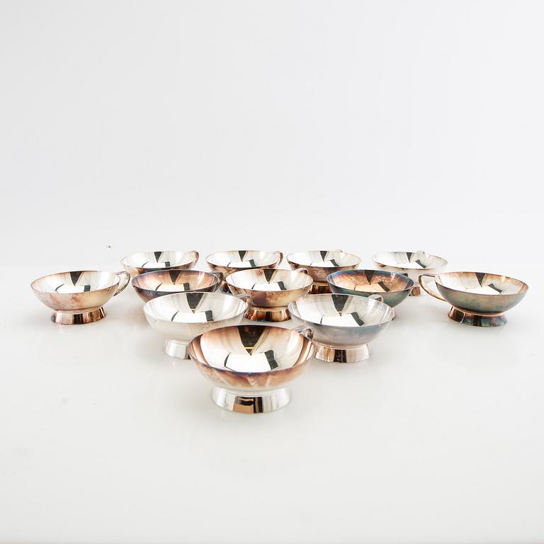Coupe bowls 12 pcs Carlström's silverplate factory first half of the 20th century silverplate.