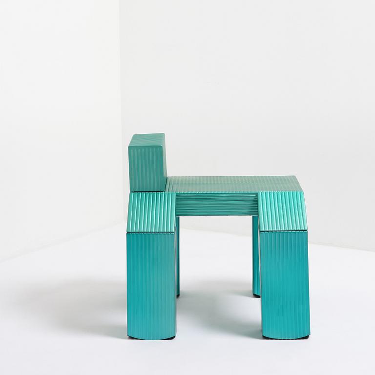 David Taylor, a unique easy chair, "Striped Chair", Studio Mellösaverken, Sweden, 2025.