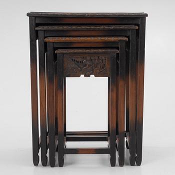 Four nesting tables, China, 20th Century.