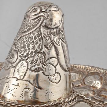 PARTI SILVER, 2 delar, Mexico, 1900-talets andra hälft. Vikt 285 g.