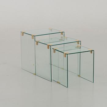 SATSBORD, glas, 3 delar, 1900/2000-tal.