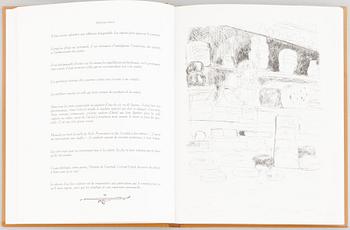 Books and menus of French gastronomy.