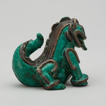 A Wilhelm Kåge 'Argenta' stoneware figure of a dragon, Gustavsberg ca 1940.