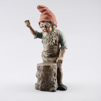 TOMTE, bemålad terrakotta, omkring år 1900.