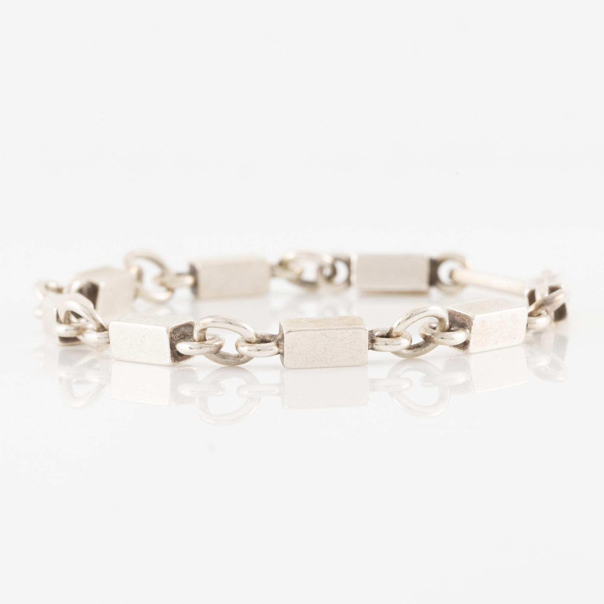 Wiwen Nilsson, armband, silver, Lund 1956.