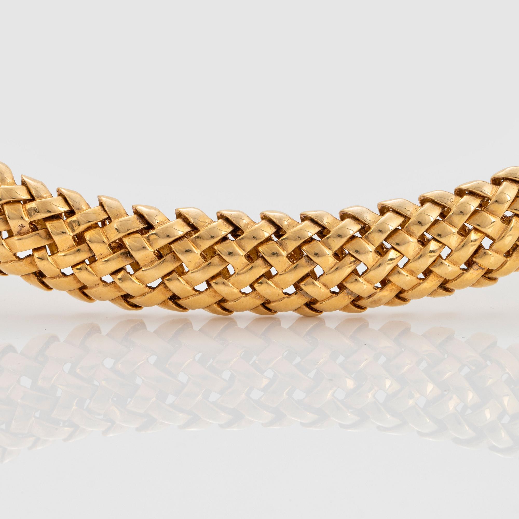 An 18K gold Tiffany necklace "Vannerie".