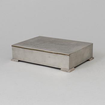 Nils Fougstedt, atributed to, a pewter box, Svenskt Tenn, Stockholm 1935.