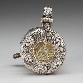 A Danish 18th century silver tankard, makers mark of  Thore Sörensen, Aalborg (1704-1732).