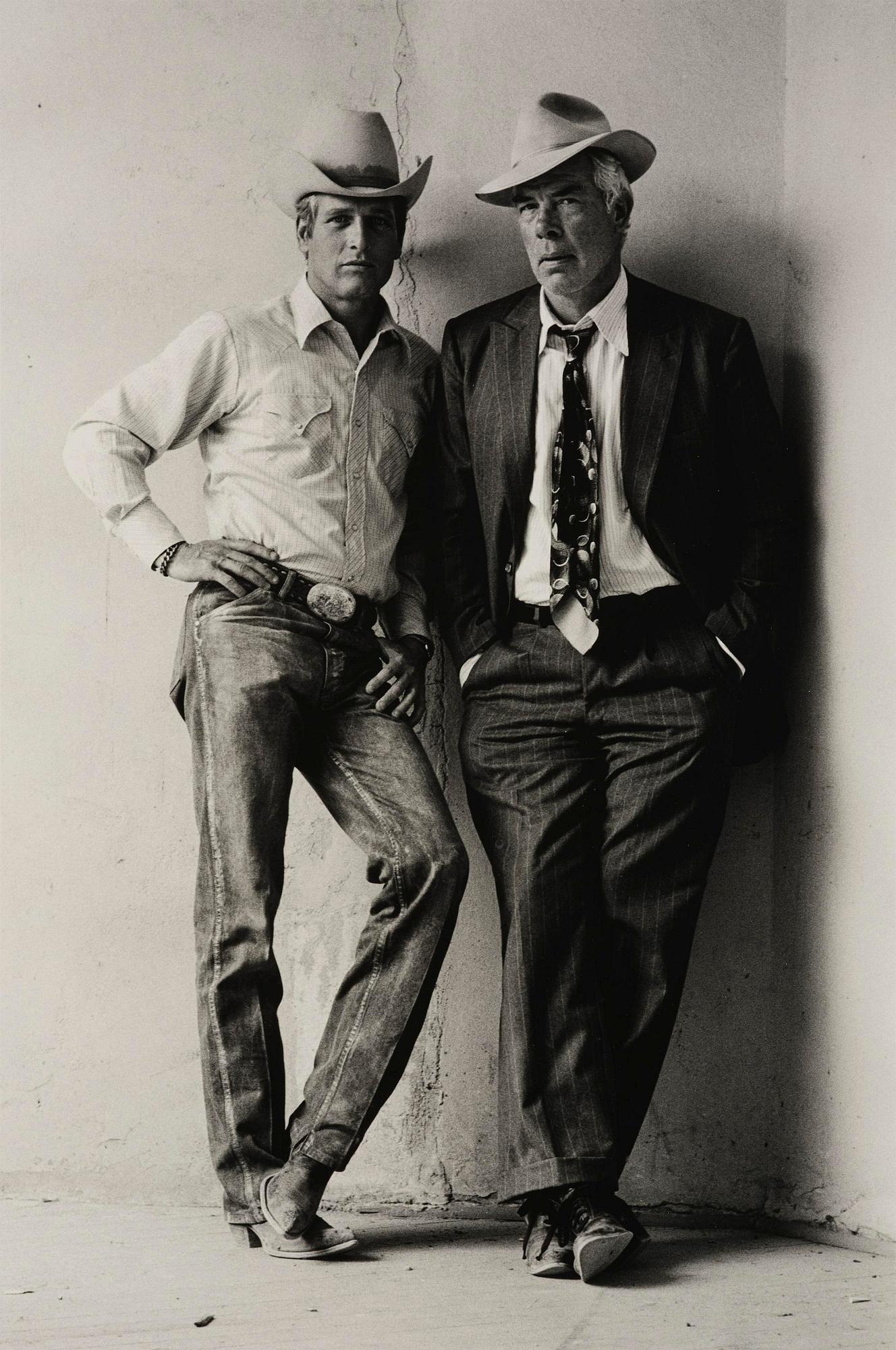 Terry O'Neill, "Paul Newman and Lee Marvin in costume for "Pocket Money", Tucson, Arizona", 1971.