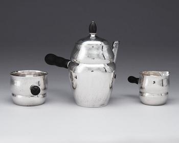 A Georg Jensen 3 pcs sterling coffee service, Copenhagen 1925-32.