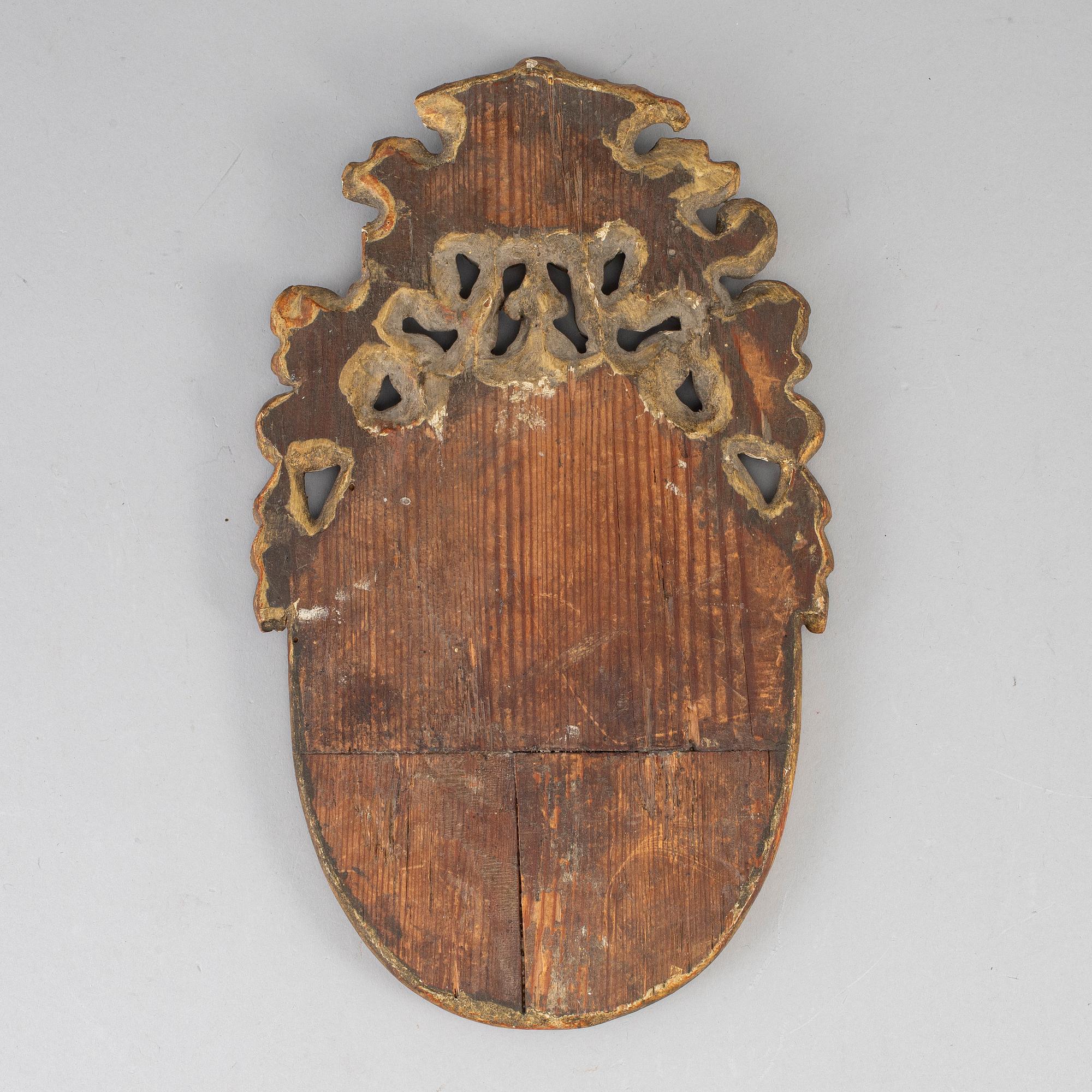 VÄGGPLAKETT, "Medlem av svenska konst och antikvitetshandlare föreningen", 1800-talets andra hälft.