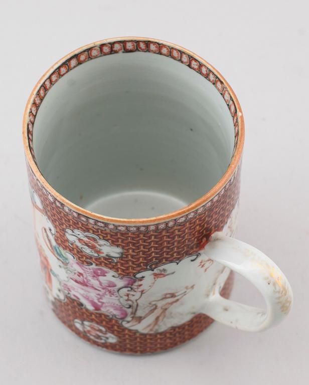 MUGG, porslin, Kina, Qianlong 1736-1795.