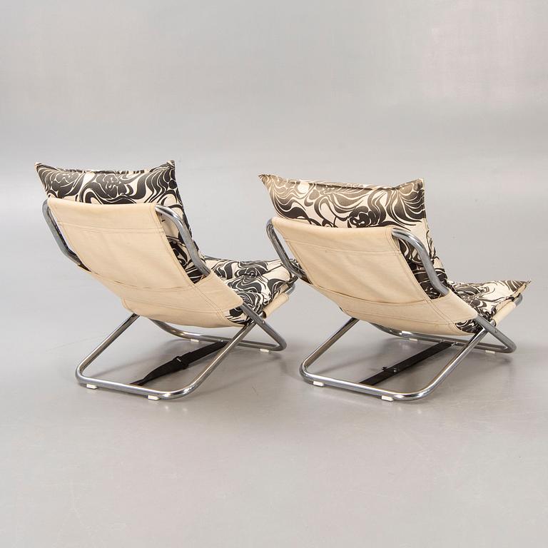 Armchairs, a pair, "Viggen", Värnamo Sängkläder AB, 1970s.