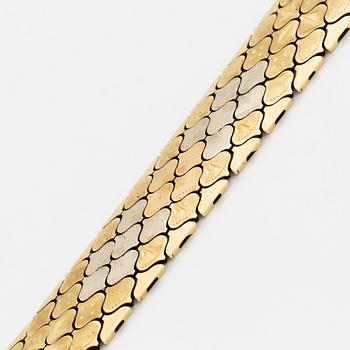Armband, trefärgat guld.