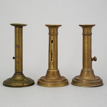 Six candlesticks, 1700-/1800s.