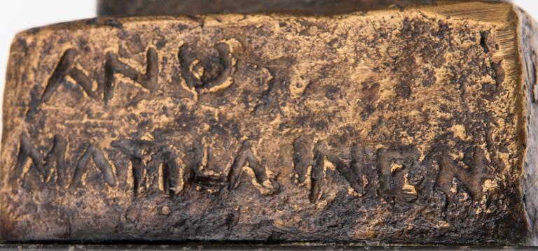 ANU MATILAINEN, skulptur, brons, signerad, daterad 1979-94 och numrerad VI/VII.