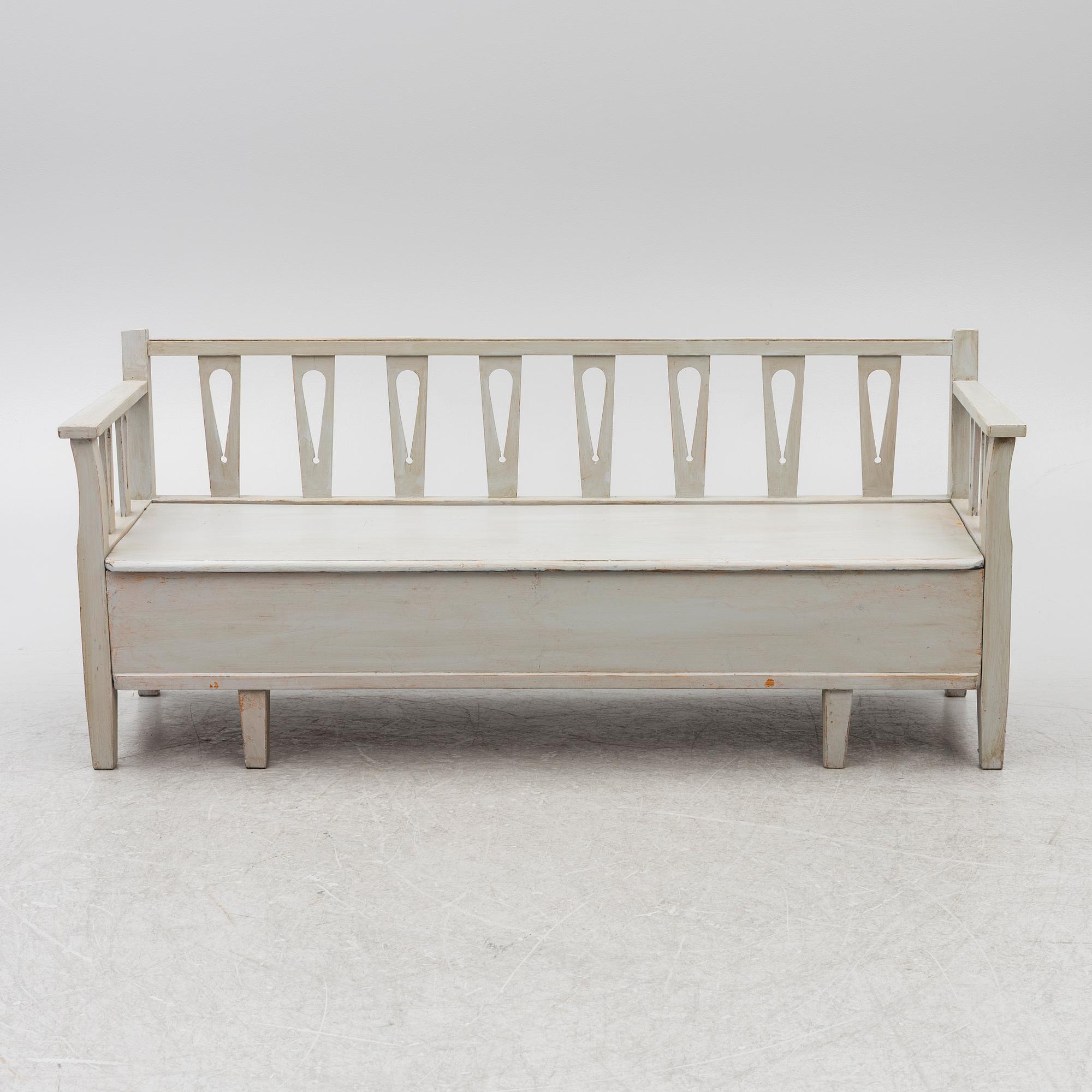 A Gustavian style sofa, early 20th century.