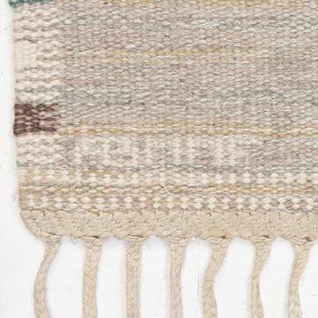 Barbro Nilsson, a 'Falurutan gul S' carpet, flat weave, c. 226 x 114 cm, signed AB MMF BN.