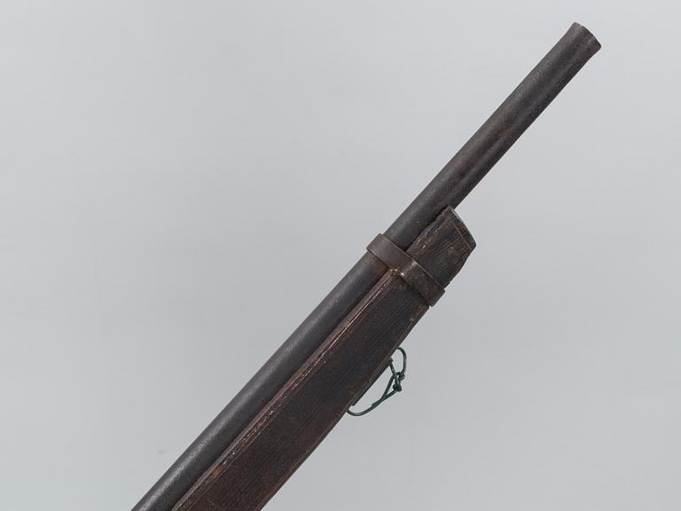 19 th century matchlock rifle with older parts.