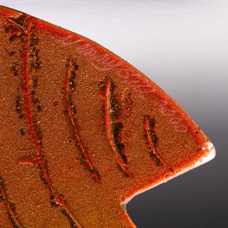 NANNY STILL, sculptur,'Fire', signed, Nanny Still. Studioglass Koen Vanderstukken Niel. Belgium 2000.
