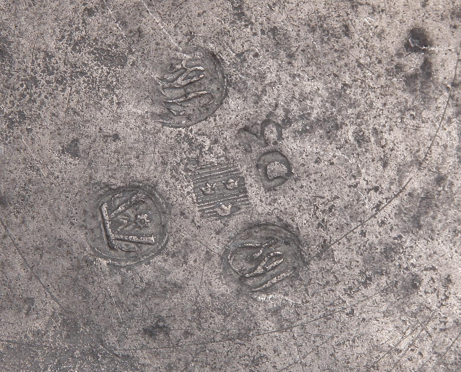 SKÅL, tenn, Hans Wickstén Västerås 1810.