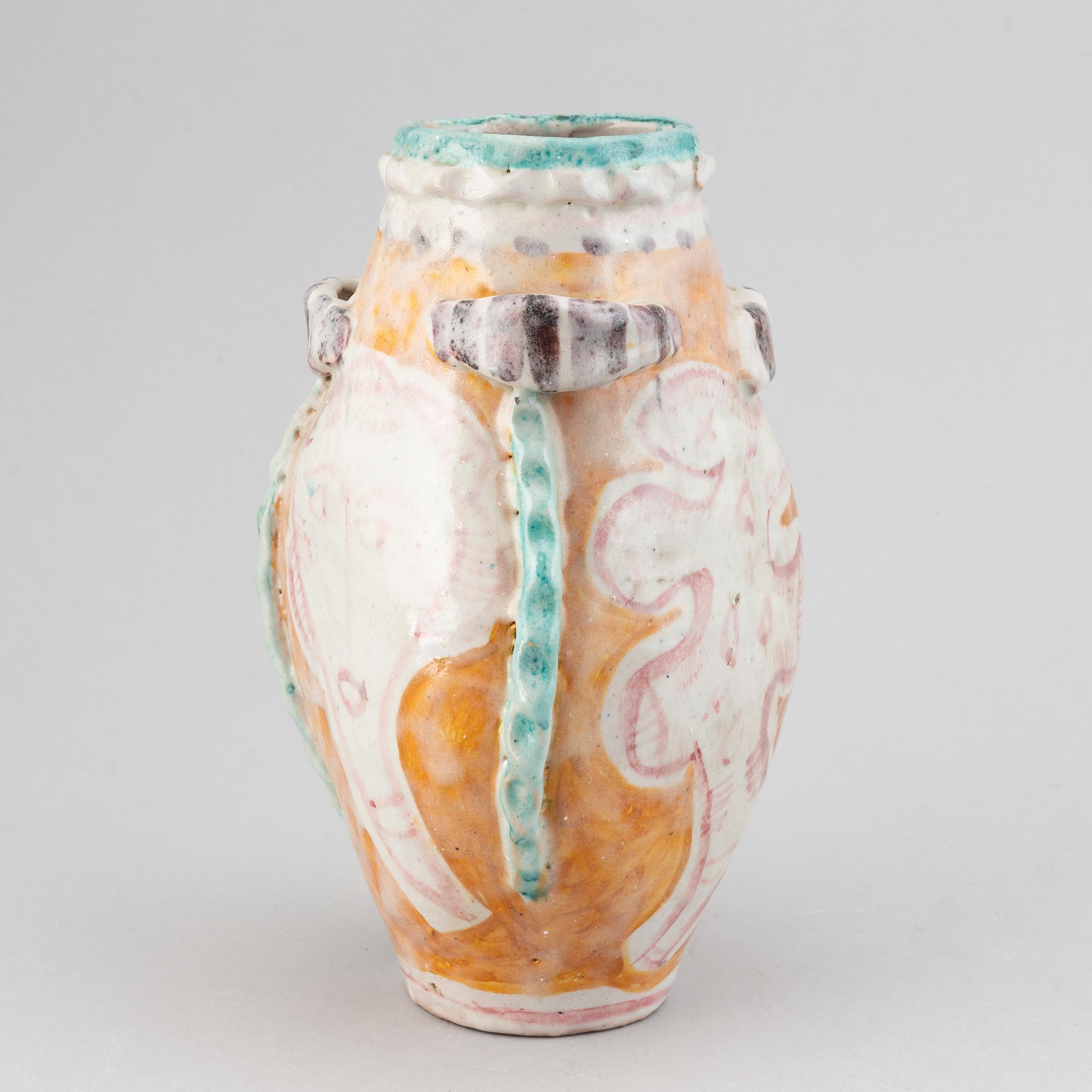Salvatore Procida, a glazed ceramic vase, Italy 1950's.