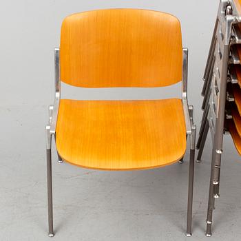 a set of 8 chairs by Giancarlo Piretti for Castelli Italy.